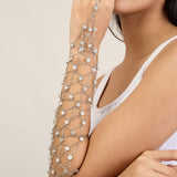 Rhinestone Jaal Hand Harness (Silver)