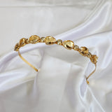 Gold Oval Rhinestone Hairband