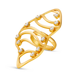 Flow Wave Cocktail Ring