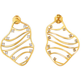 Flow Wave Diamond Earring