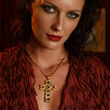 MALIAKA ARORA - Mob Wife Studded Cross Choker