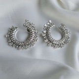 Royal crescent diamond earring