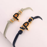 Black P Enamel Bracelet