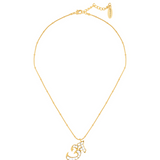 Polki Initial Necklace -A
