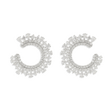 Royal crescent diamond earring