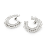 Royal crescent diamond earring