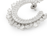 Royal crescent diamond earring