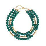 Bohême Beads Malachite Layered Necklace