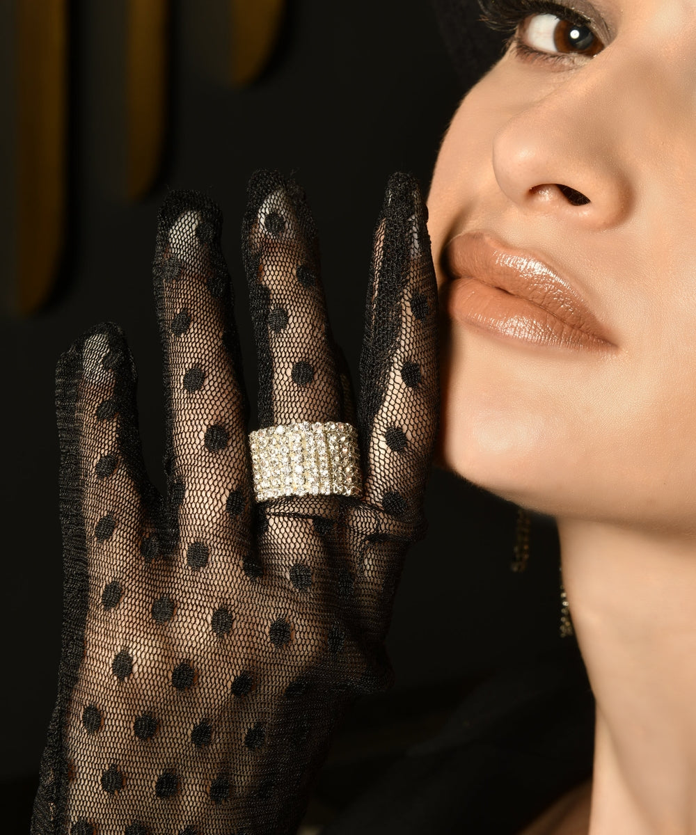 Silver Rhinestone Ring