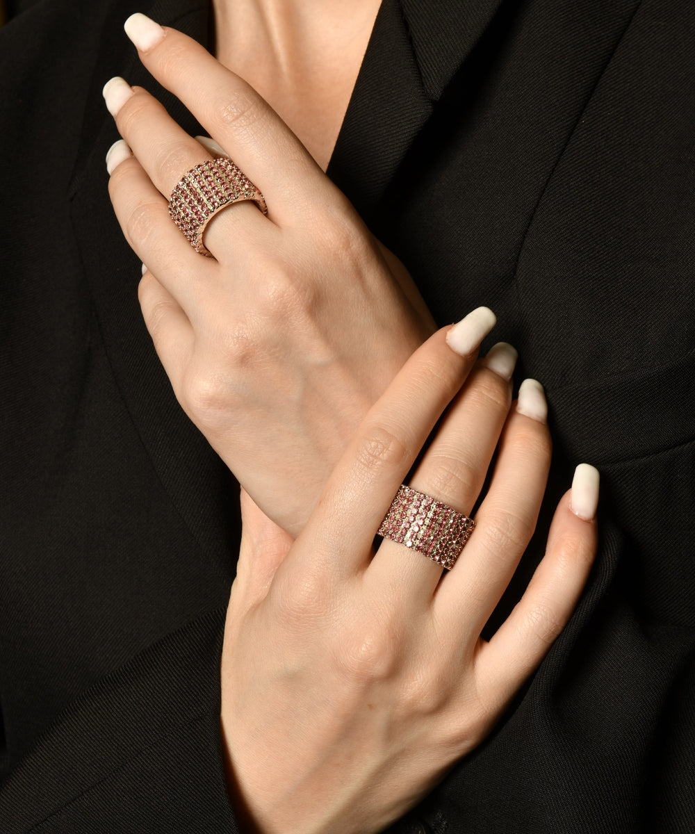 Pink Rhinestone Ring