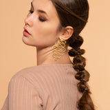 Kiara Gold Long Earrings