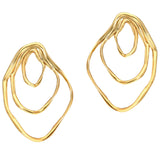 Fluid Trio Wave Earrings