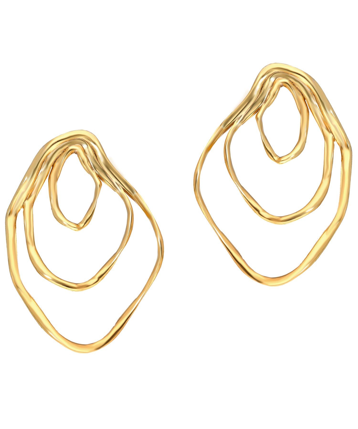 Fluid Trio Wave Earrings