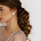 Diamond Mini Heart Studs