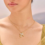 Polki Initial Necklace -N