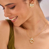Polki Initial Necklace-T
