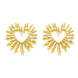 Amour Heart Gold Earrings
