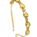 Gold Oval Rhinestone Hairband