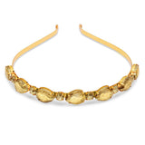 Gold Oval Rhinestone Hairband