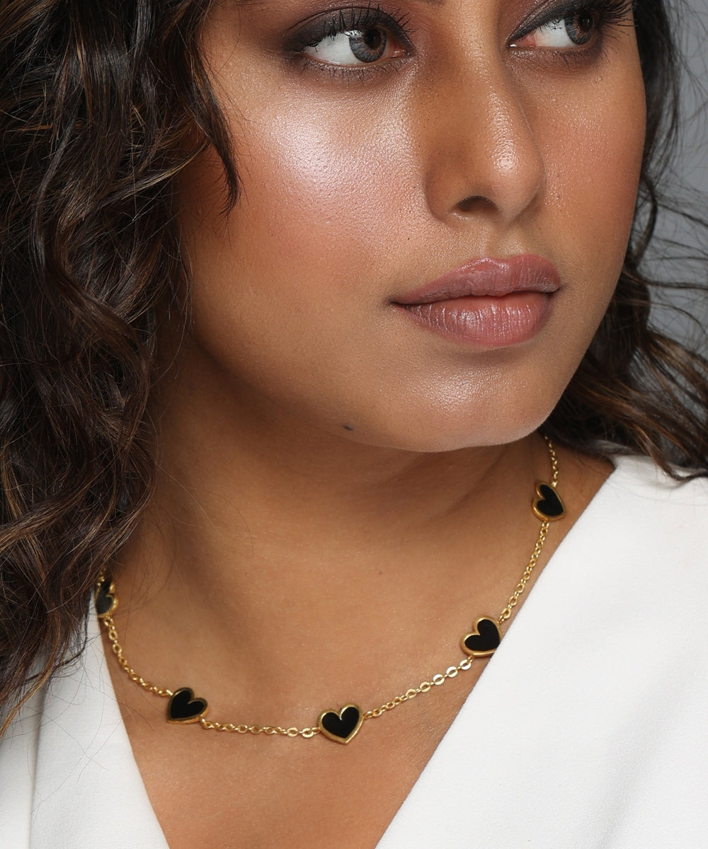Black Heart Necklace