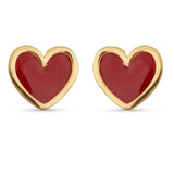 Red Heart Studs