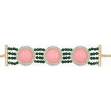 Royal Lotus Rose Quartz Bracelet