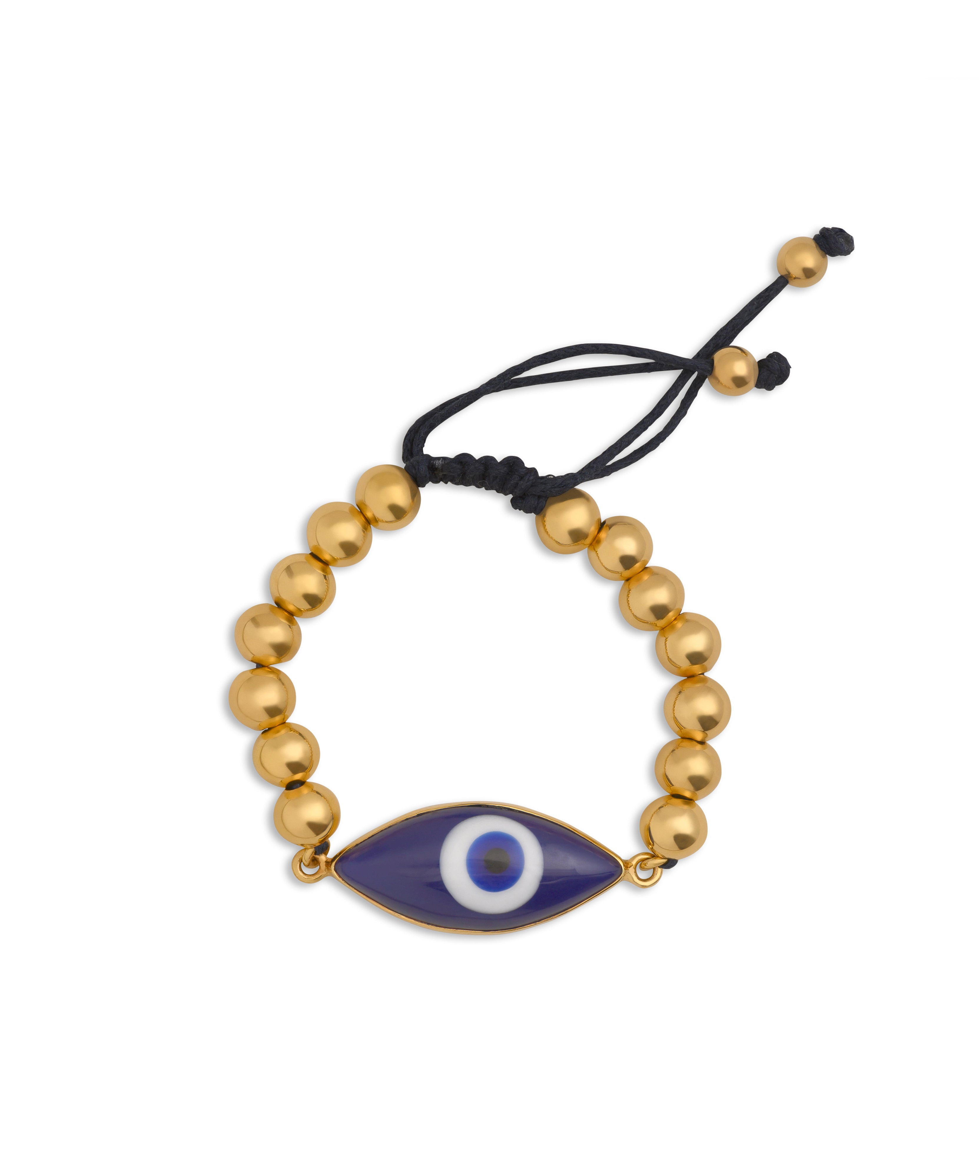 Blue Evil Eye Bracelet In Gold