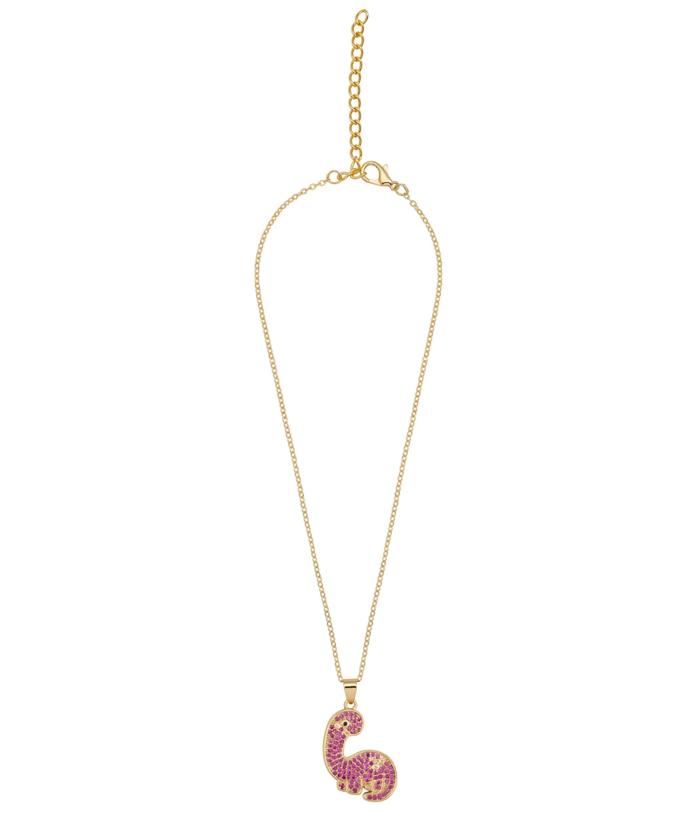 Pink Dinosaur Necklace