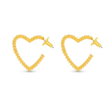 Textured Heart Earrings