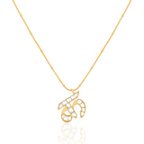 Polki Initial Necklace-K