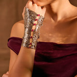 Ruby Rhinestone Glove