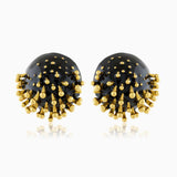 Vine Round Studs (Black)