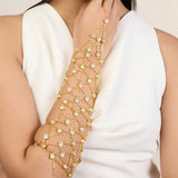 Rhinestone Jaal Hand Harness (Gold)