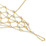 Rhinestone Jaal Hand Harness (Gold)
