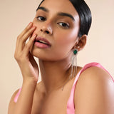 Midnight Emerald Danglers