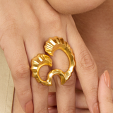 CORAL WAVE RING
