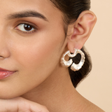 Coral Wave Large silver Studs