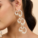 Coral Wave Silver Shoulder Dusters