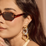 Fluid Trio Earring (Dual Tone)