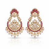 Royal Ruby Pearl Chandbali