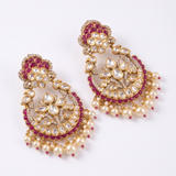 Royal Ruby Pearl Chandbali