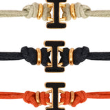 Black I Enamel Bracelet