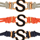 Black S Enamel Bracelet