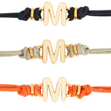 White M Enamel Bracelet