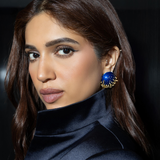 Bhumi Pednekar wearing MNSH Vine Round Studs (Blue)