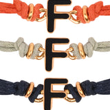Black F Enamel Bracelet