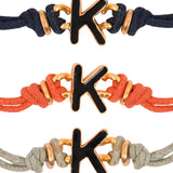 Black K Enamel Bracelet