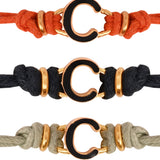 Black C Enamel Bracelet