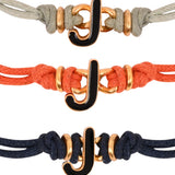 Black J Enamel Bracelet