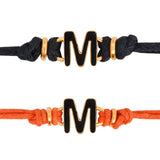 Black M Enamel Bracelet